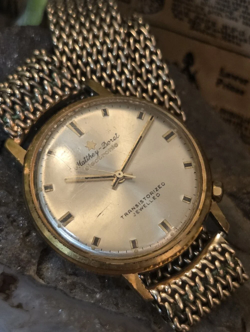 Vintage Rare Matthey-Doret 17 Jewel Electronic watch